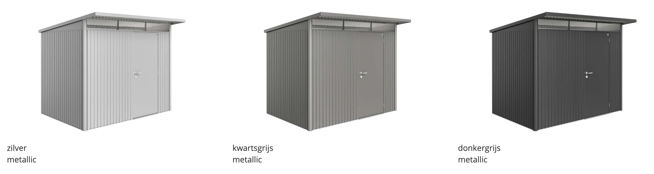 Biohort Berging Avantgarde met enkele deur donkergrijs, 180 x 260 x 218 cm, A2 - Afbeelding 10